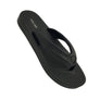 High Tide Ladies Black Lolo Flip Flops, PU insole & rubber sole, for beach & summer