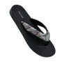 High Tide Carbon Ladies Lolo Black Metallic Flip Flops, PU insole, rubber sole, ideal for beach & summer
