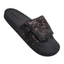 High Tide Ladies Black Metallic Snake Slides with EVA insole and rubber sole, for beach & summer