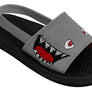 High Tide Shark Toddler Slide with soft footbed and fun shark design for comfort and easy wear