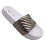 High Tide Ladies Ziggy White Metallic Slides with EVA insole and rubber sole, for beach & summer