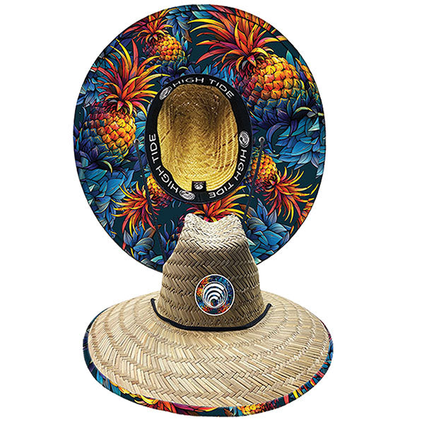 HIGH TIDE PINEAPPLE PRINT STRAW HAT