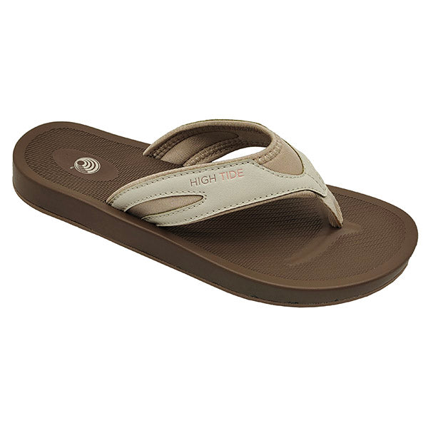 Ladies carbon flip flops with cushioned sole and grip, perfect for dock, beach, and summer wear