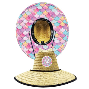 HIGH TIDE MERMAID SCALE YOUTH STRAW HAT