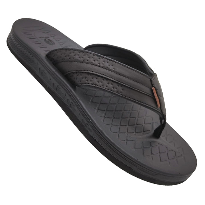 High Tide Men Black Redondo Flip Flops with EVA insole & rubber outsole, for summer fun