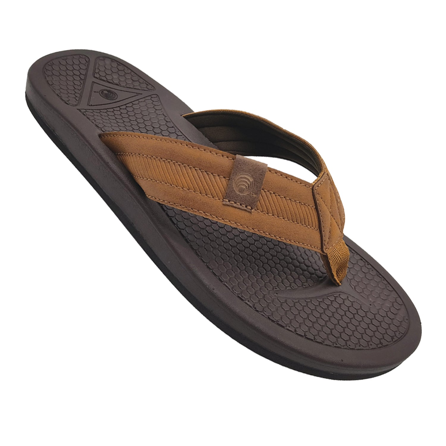 NWOB High Tide Men’s Brandon Elite Brown Flip Flops Sz 9 Sandal Patriotic Lining MEN main image 2