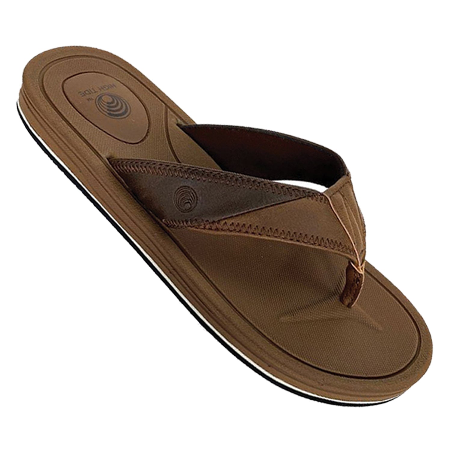 NWOB High Tide Men’s Brandon Elite Brown Flip Flops Sz 9 Sandal Patriotic Lining MEN main image 4