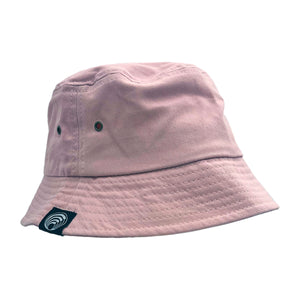 "High Tide Pink Cotton Bucket Hat, ideal for summer beach fun & vibrant sunny days
